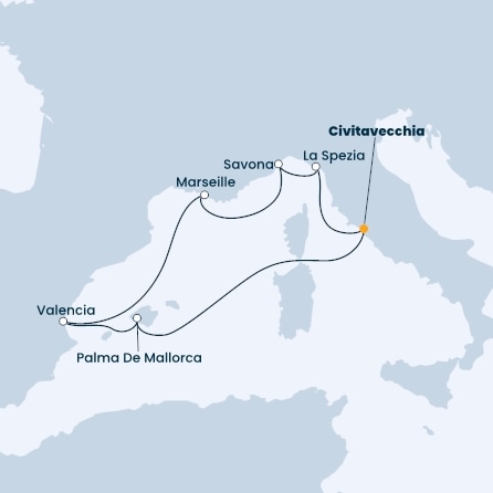 Italy, Balearic Islands, Spain, France