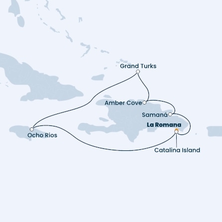 Dominican Republic, Jamaica, Turks Islands