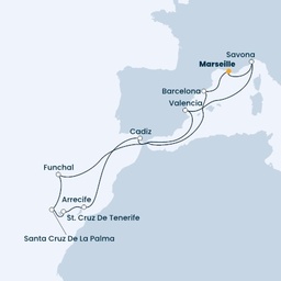 France, Italy, Spain, Madeira , Canary Islands